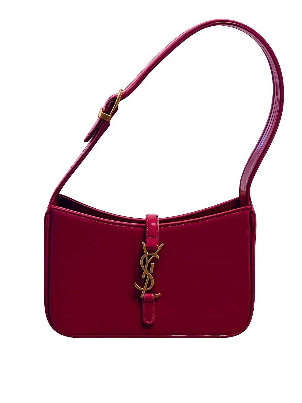 Saint Laurent Cherry Red Patent Leather Shoulder Bag